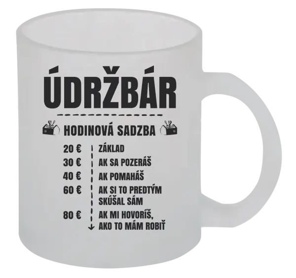 Hrnček Hodinová sadzba - údržbár