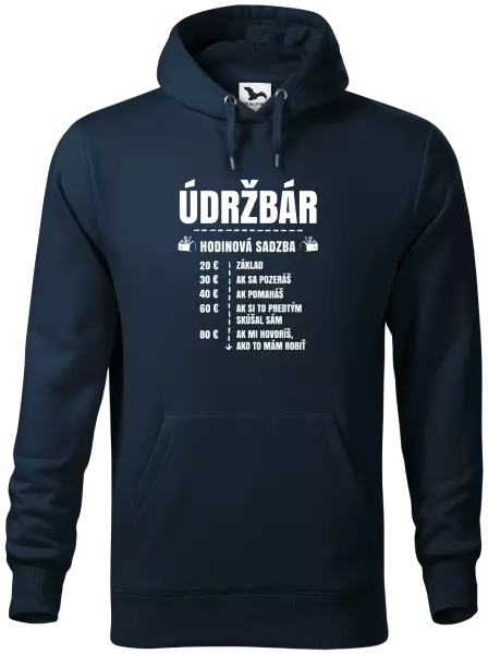 Pánska mikina Hodinová sadzba - údržbár