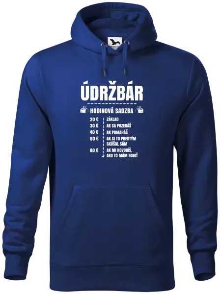 Pánska mikina Hodinová sadzba - údržbár