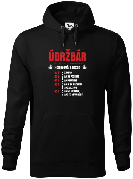 Pánska mikina Hodinová sadzba - údržbár