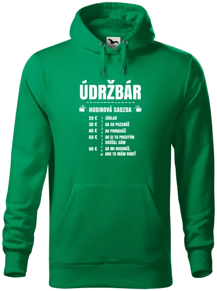 Pánska mikina Hodinová sadzba - údržbár