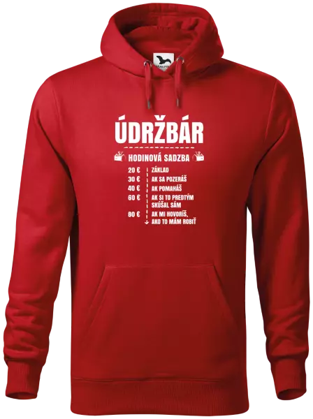 Pánska mikina Hodinová sadzba - údržbár