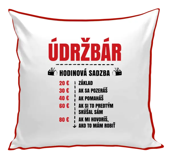 Vankúš Hodinová sadzba - údržbár