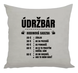 Vankúš Hodinová sadzba - údržbár