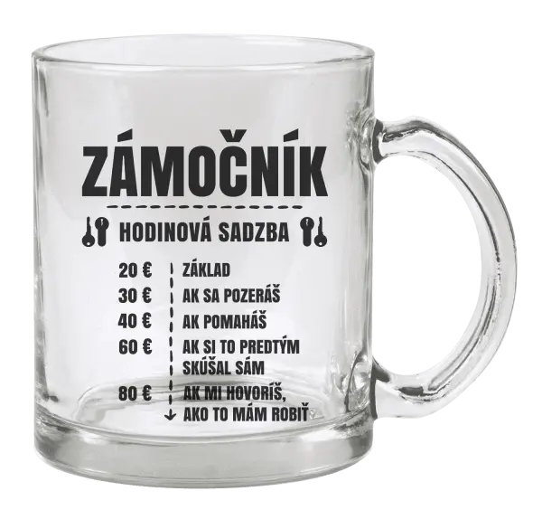 Hrnček Hodinová sadzba - zámočník