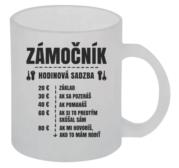 Hrnček Hodinová sadzba - zámočník