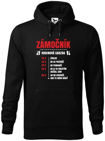 Pánska mikina Hodinová sadzba - zámočník