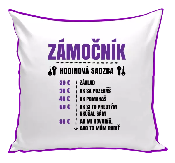 Vankúš Hodinová sadzba - zámočník