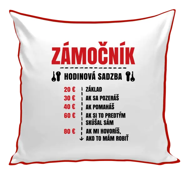 Vankúš Hodinová sadzba - zámočník