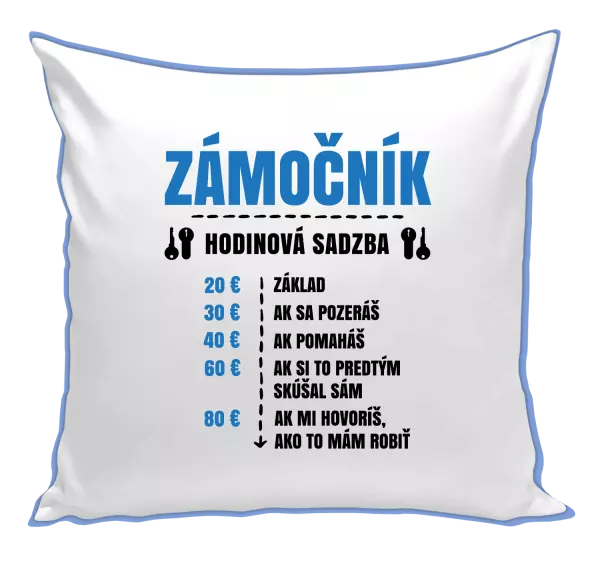 Vankúš Hodinová sadzba - zámočník