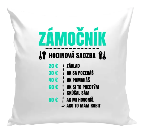 Vankúš Hodinová sadzba - zámočník