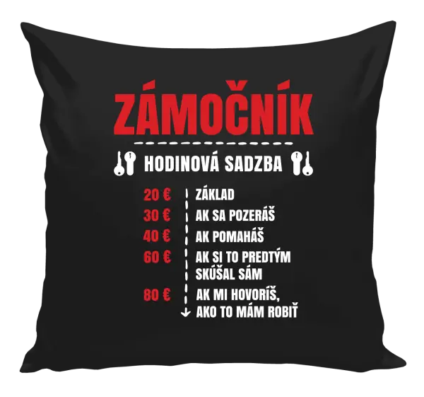 Vankúš Hodinová sadzba - zámočník