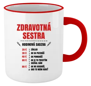 Hrnek 330 ml - barevný lem a ucho 