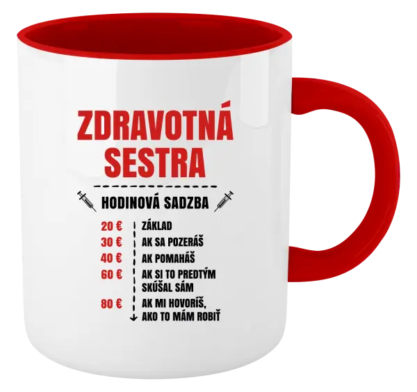 Hrnček  Hodinová sadzba - zdravotná sestra