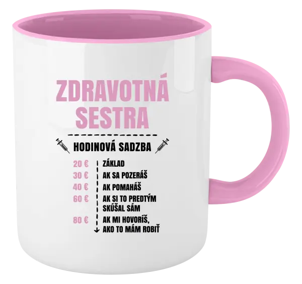 Hrnček  Hodinová sadzba - zdravotná sestra