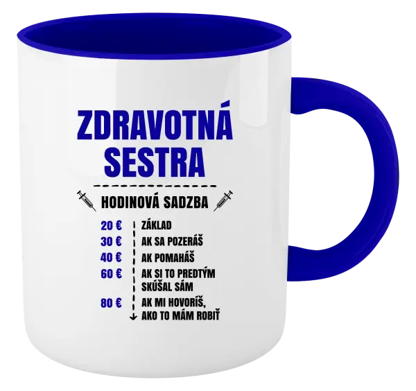 Hrnček  Hodinová sadzba - zdravotná sestra