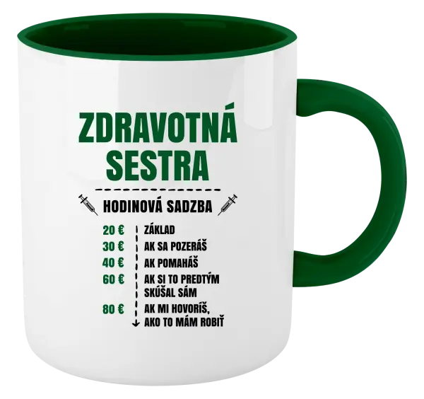 Hrnček  Hodinová sadzba - zdravotná sestra