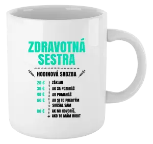 Hrnček Hodinová sadzba - zdravotná sestra