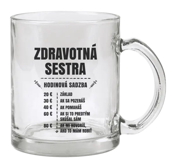 Hrnček Hodinová sadzba - zdravotná sestra
