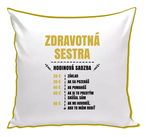 Vankúš Hodinová sadzba - zdravotná sestra