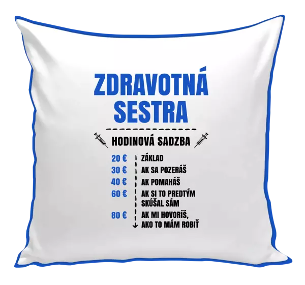 Vankúš Hodinová sadzba - zdravotná sestra