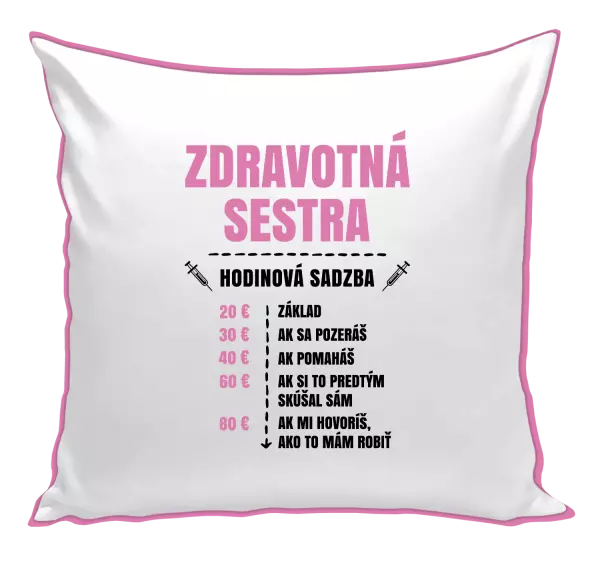 Vankúš Hodinová sadzba - zdravotná sestra