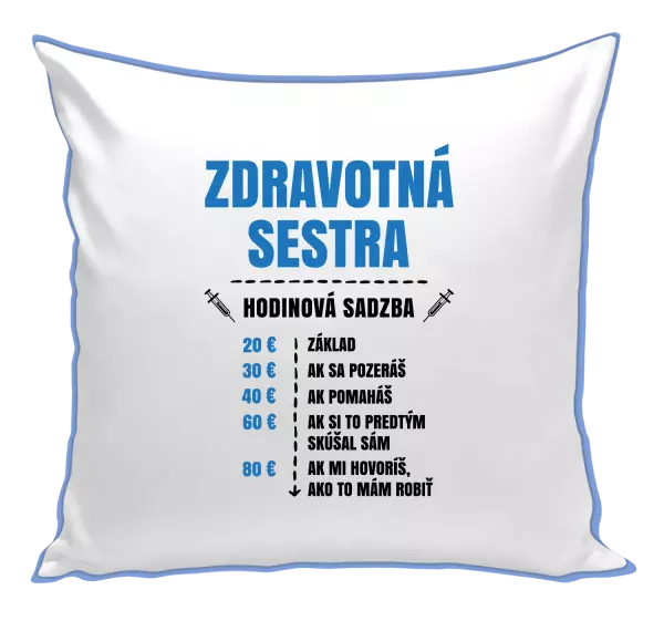Vankúš Hodinová sadzba - zdravotná sestra