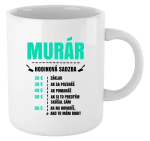 Hrnček Hodinová sadzba - murár
