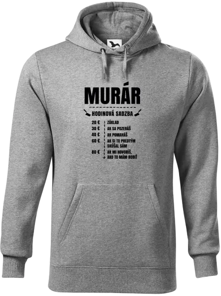 Pánska mikina Hodinová sadzba - murár