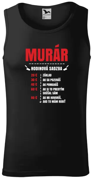 Pánske tielko Hodinová sadzba - murár