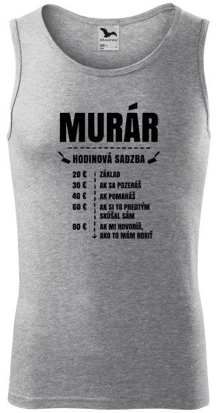 Pánske tielko Hodinová sadzba - murár