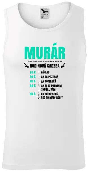 Pánske tielko Hodinová sadzba - murár