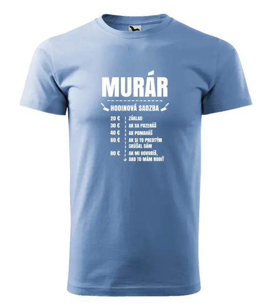 Pánske tričko Hodinová sadzba - murár