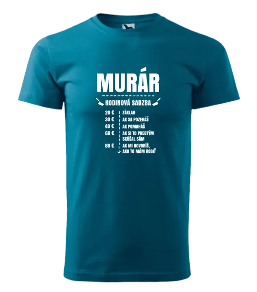 Pánske tričko Hodinová sadzba - murár