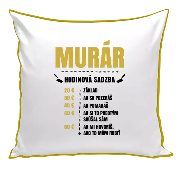 Vankúš Hodinová sadzba - murár