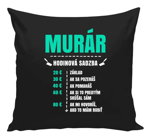 Vankúš Hodinová sadzba - murár