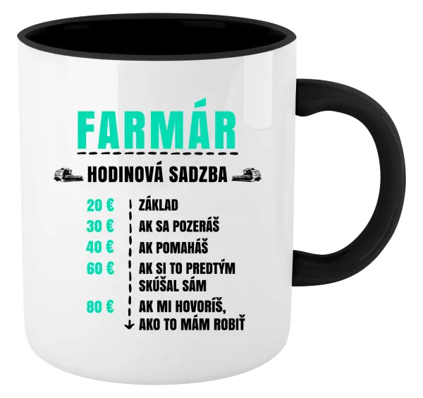 Hrnček  Hodinová sadzba - farmár
