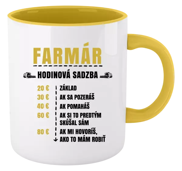 Hrnček  Hodinová sadzba - farmár