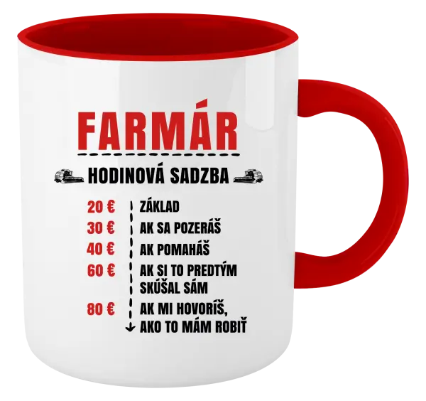 Hrnček  Hodinová sadzba - farmár