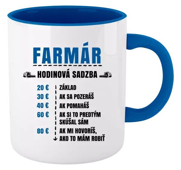 Hrnček  Hodinová sadzba - farmár