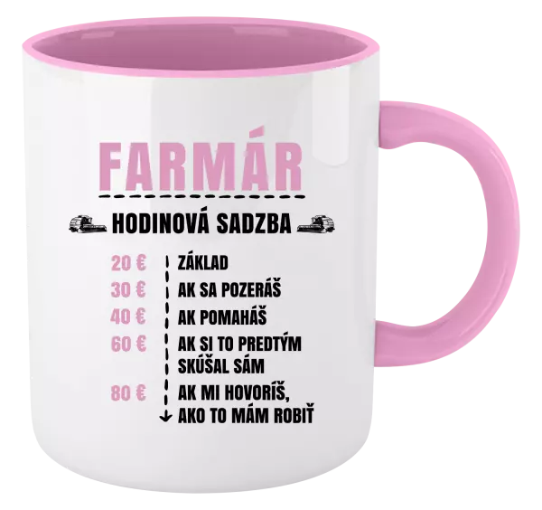 Hrnček  Hodinová sadzba - farmár