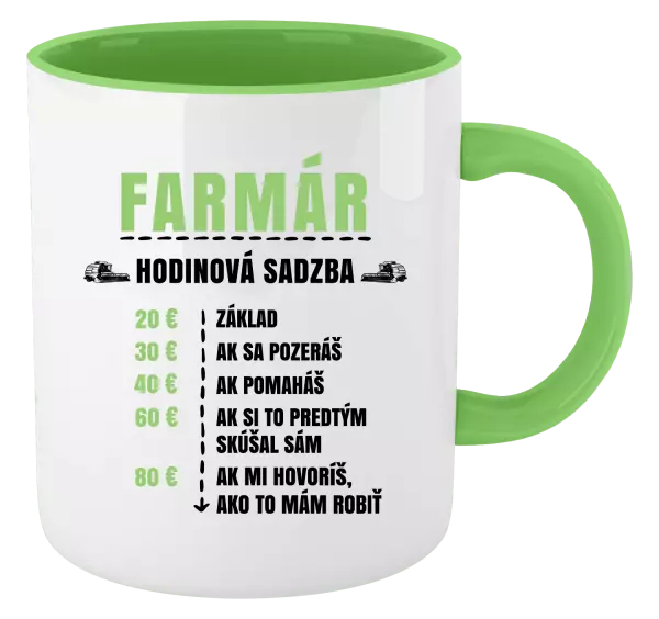 Hrnček  Hodinová sadzba - farmár