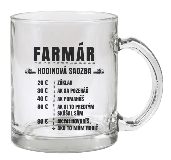 Hrnček Hodinová sadzba - farmár
