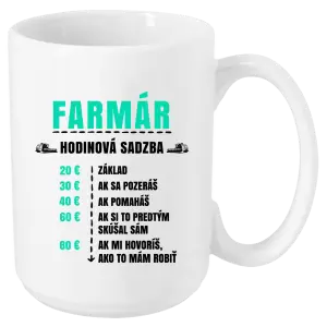 Hrnček Hodinová sadzba - farmár