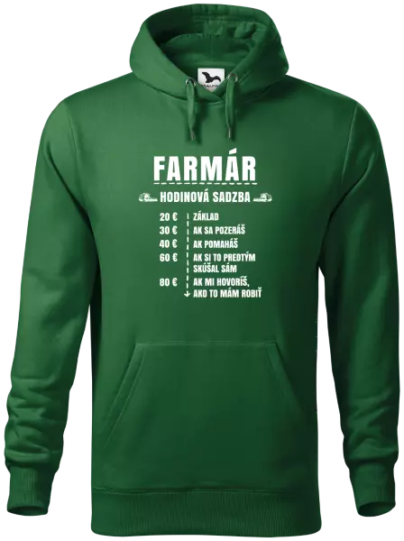 Pánska mikina Hodinová sadzba - farmár