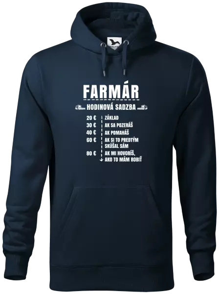 Pánska mikina Hodinová sadzba - farmár