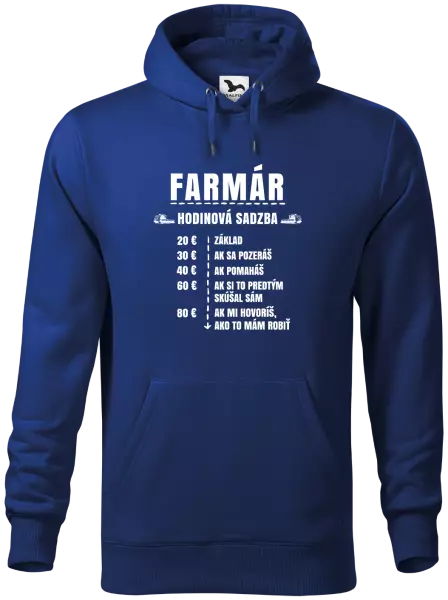 Pánska mikina Hodinová sadzba - farmár