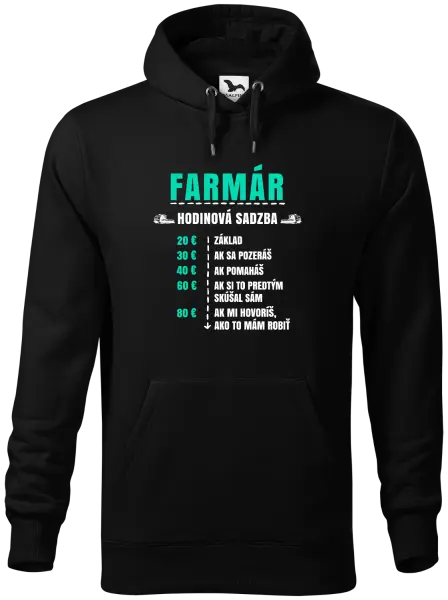 Pánska mikina Hodinová sadzba - farmár