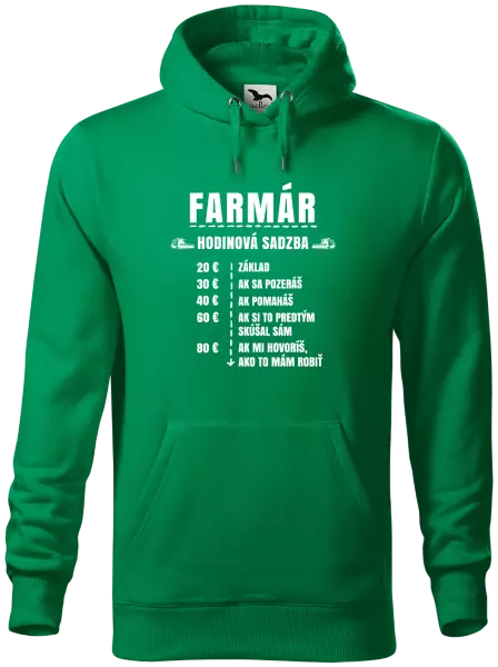 Pánska mikina Hodinová sadzba - farmár
