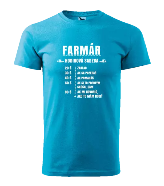 Pánske tričko Hodinová sadzba - farmár